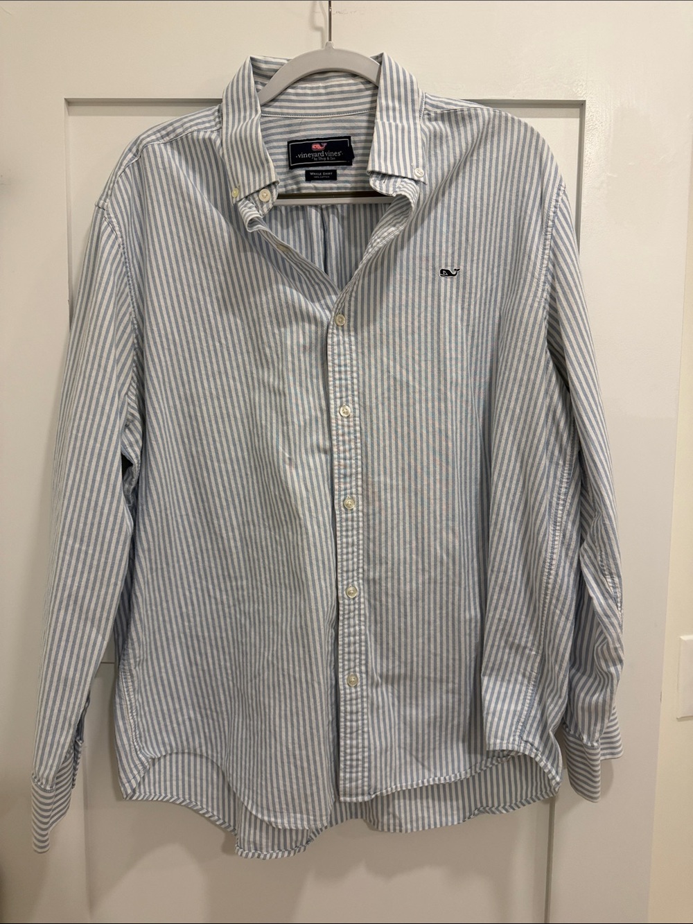 Vineyard Vines Light Blue and White Striped Button-Down Shirt - Picture 2 of 6